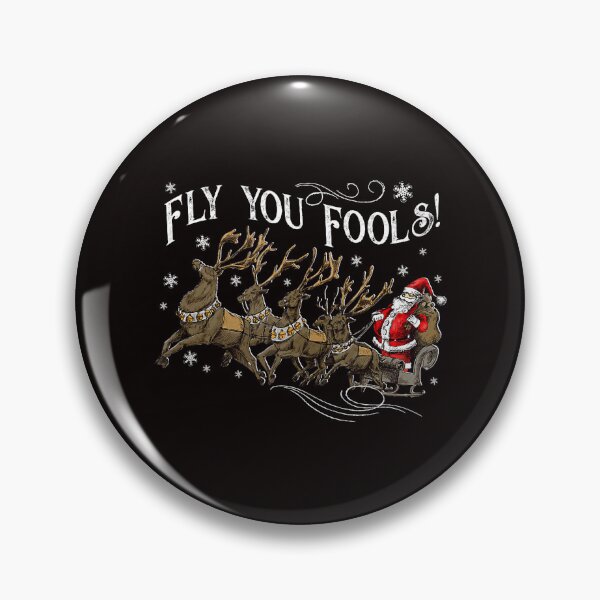 Item preview, Fly You Fools Santa Sleigh Funny Winter Scene designed and sold by torildorxop.