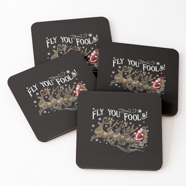 Item preview, Fly You Fools Santa Sleigh Funny Winter Scene designed and sold by torildorxop.