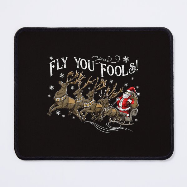 Item preview, Fly You Fools Santa Sleigh Funny Winter Scene designed and sold by torildorxop.