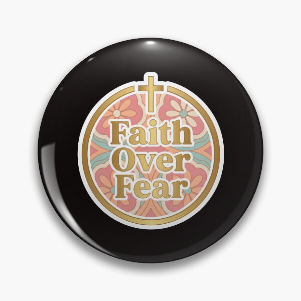 Item preview, Faith Over Fear Retro Floral Circle Message designed and sold by torildorxop.