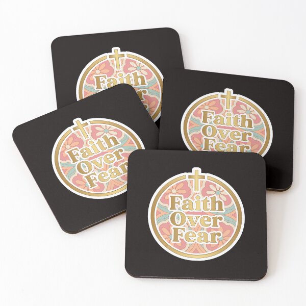 Item preview, Faith Over Fear Retro Floral Circle Message designed and sold by torildorxop.