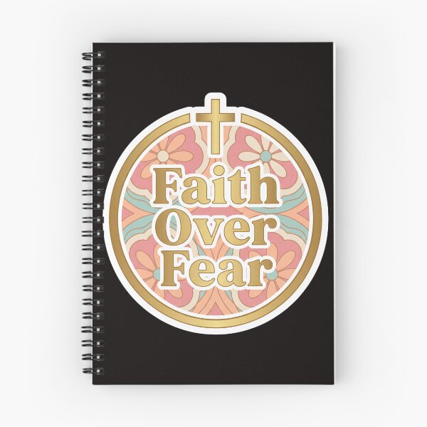 Item preview, Faith Over Fear Retro Floral Circle Message designed and sold by torildorxop.