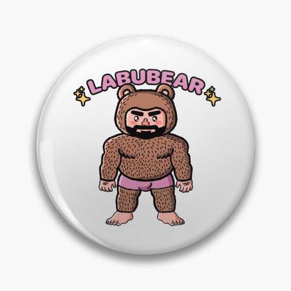 Item preview, LABUBEAR: Cute Hairy Gay Bear Pun | Labubu Parody, Bear Pride Art designed and sold by maledystopia.