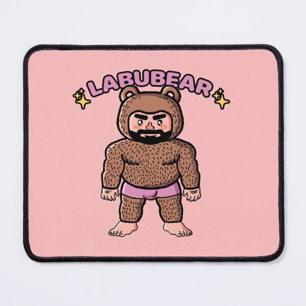 Item preview, LABUBEAR: Cute Hairy Gay Bear Pun | Labubu Parody, Bear Pride Art designed and sold by maledystopia.