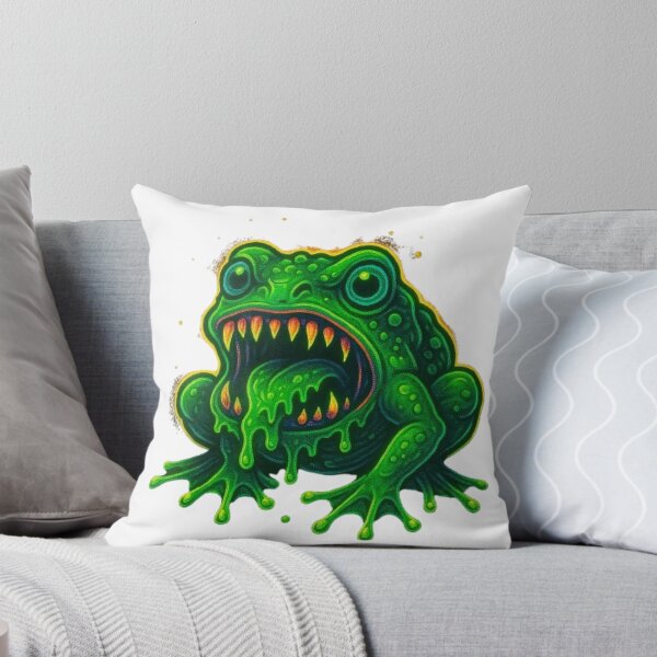 Item preview, Radioactive Monster Frog – Toxic Neon Mutant Frog designed and sold by GlowAIDesigns.