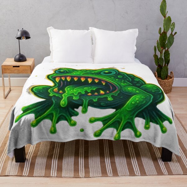 Item preview, Radioactive Monster Frog – Toxic Neon Mutant Frog designed and sold by GlowAIDesigns.