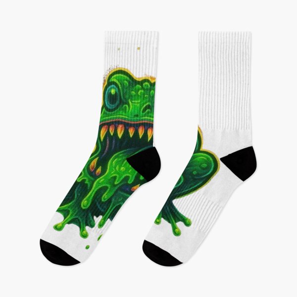 Item preview, Radioactive Monster Frog – Toxic Neon Mutant Frog designed and sold by GlowAIDesigns.