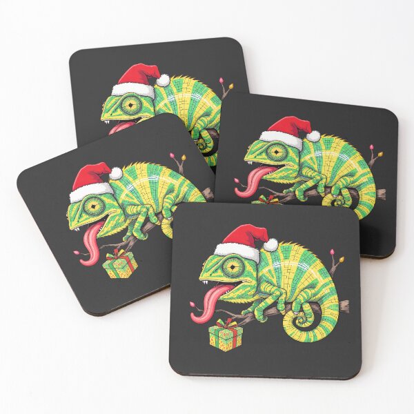 Item preview, Funny Christmas Chameleon – “Color Changing for Christmas” | Festive Chameleon with Gift designed and sold by ColorSplash123.