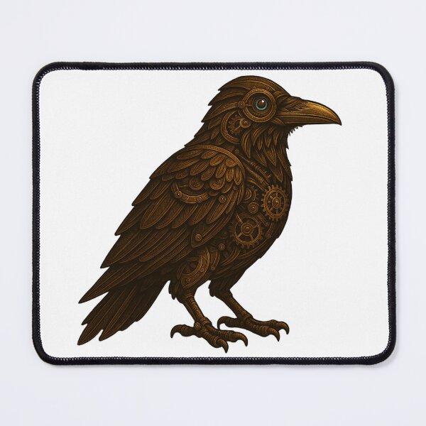 Item preview, Steampunk Crow – Mechanical Brass Sentinel designed and sold by Papier Atelier Art.