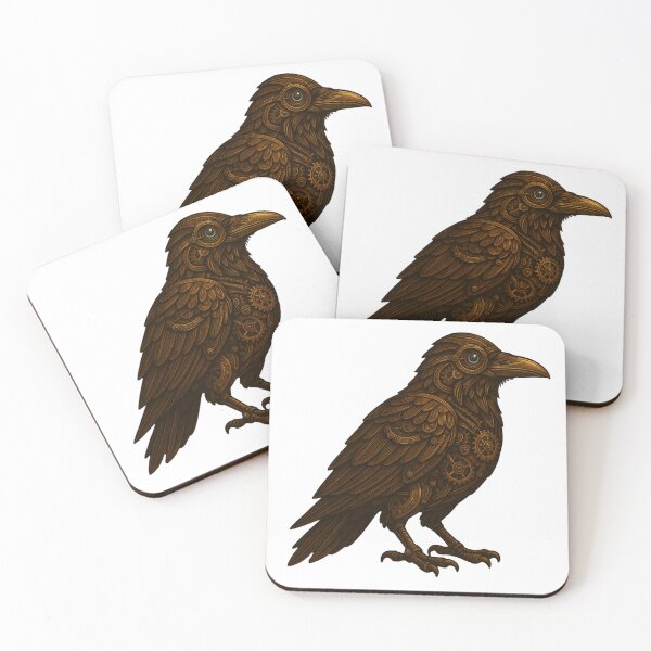 Item preview, Steampunk Crow – Mechanical Brass Sentinel designed and sold by Papier Atelier Art.