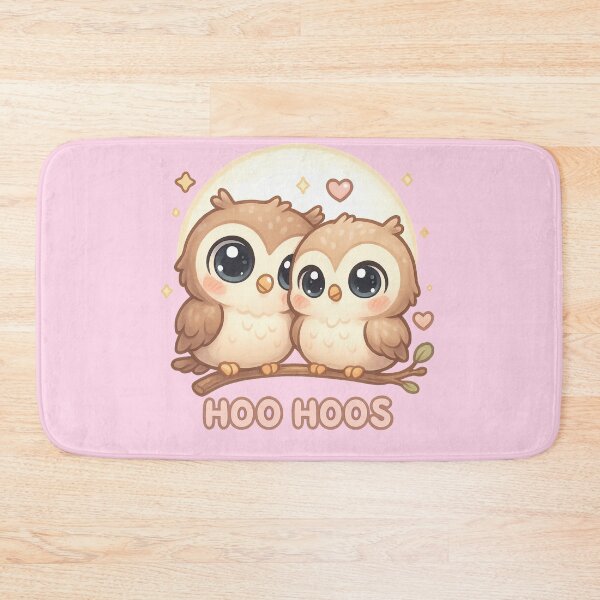 Item preview, HOO HOOS – Chibi Owls Under Moonlight (Cute Pastel Illustration) designed and sold by JonelCrafts.
