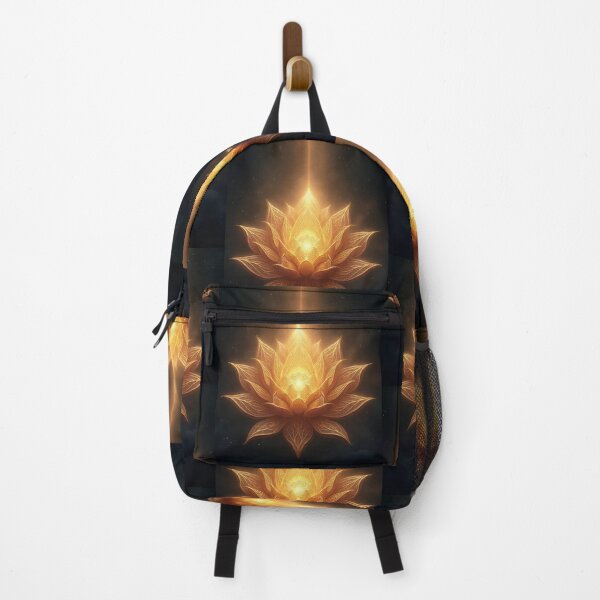 Item preview, Sacred Geometric Lotus with Golden Golden Aura – Spiritual Energy Art designed and sold by OhmAuraArt.