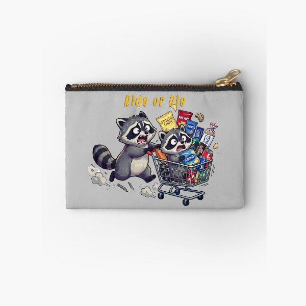 Item preview, Funny Chaotic Raccoons Snack Run - Trash Panda Shopping Spree designed and sold by Tiny-roar-studio.
