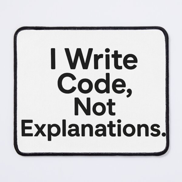Item preview, I Write Code, Not Explanations designed and sold by techy-rrr.