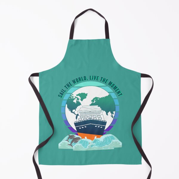 Item preview, World Map with Ocean Waves - Travel, Sea, Freedom Illustration. designed and sold by LunaPrintCo.