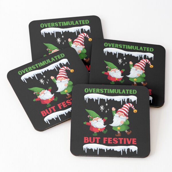 Item preview, funny gnomes overstimulated but festive christmas designed and sold by Grace-Cop.