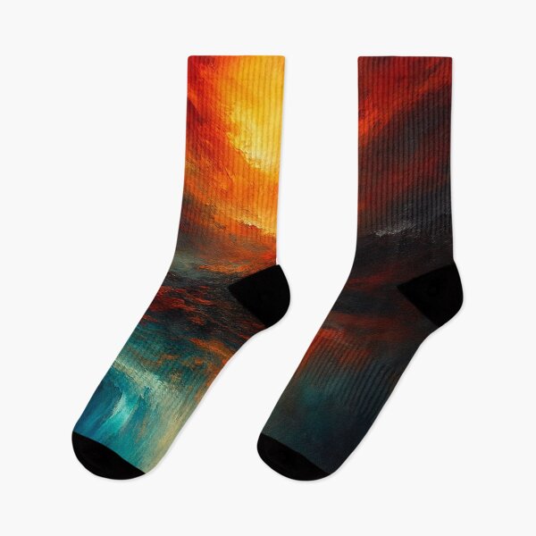 Item preview, Sunset Abyss Fiery Skies Over Teal Reflections designed and sold by Joey Santiago.