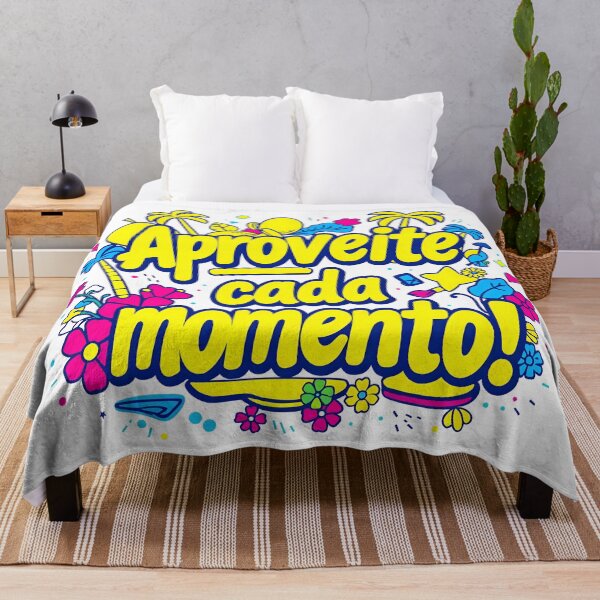 Item preview, Vibrante frase portuguesa “¡Aproveite cada momento!” (¡Disfruta cada momento!) designed and sold by Beleza e Estilo.