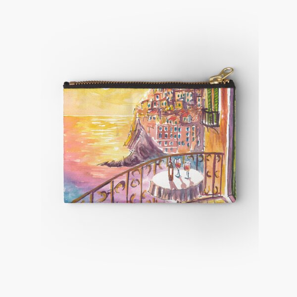 Item preview, Romantic Cinque Terre Riomaggiore Sunset Vista from Sea Balcony designed and sold by artshop77.