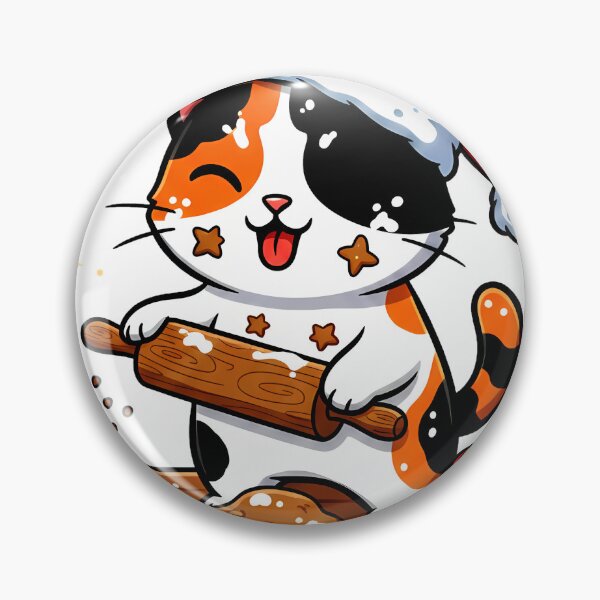 Item preview, Calico Cat Baking Cookies – Whimsical Christmas Kitchen Design designed and sold by meesub.
