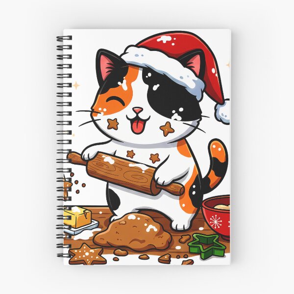 Item preview, Calico Cat Baking Cookies – Whimsical Christmas Kitchen Design designed and sold by meesub.