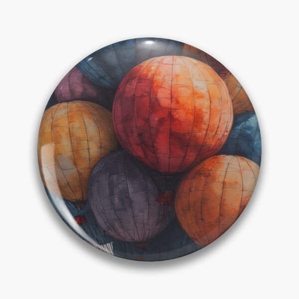 Item preview, Watercolor illustration of colorful hot air balloons designed and sold by Mianku | Für das Leben.