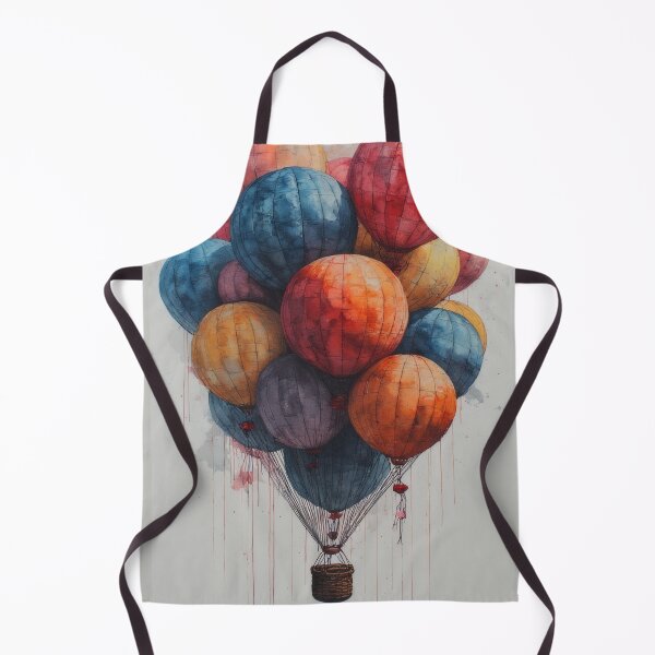 Item preview, Watercolor illustration of colorful hot air balloons designed and sold by Mianku | Für das Leben.