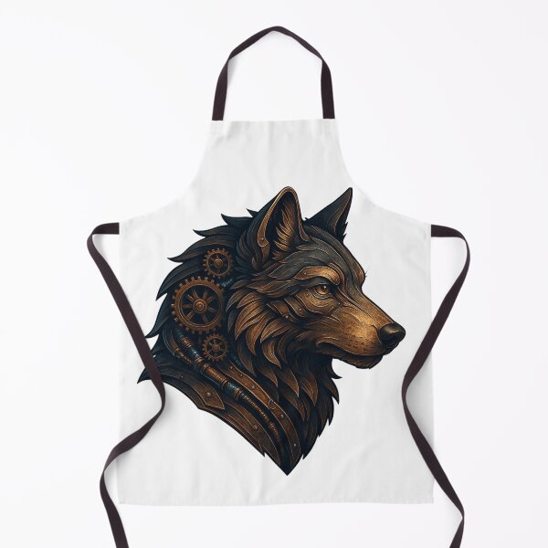 Item preview, Steampunk Wolf – Mechanical Brass Hunter designed and sold by Papier Atelier Art.