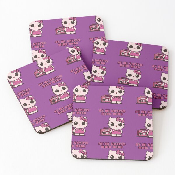 Item preview, AY MI GATITO MIAU MIAU – Cute Kawaii Cat Dance Meme Art | Pink Aesthetic Ribbon Kitty designed and sold by Mog Mog Eatalot – Tokyo x A’dam Mashup.