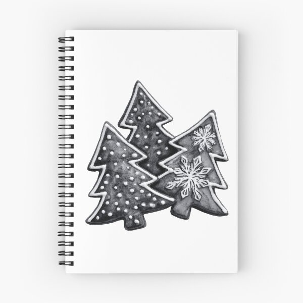Item preview, Black and White Christmas tree cookies designed and sold by olenapetol.