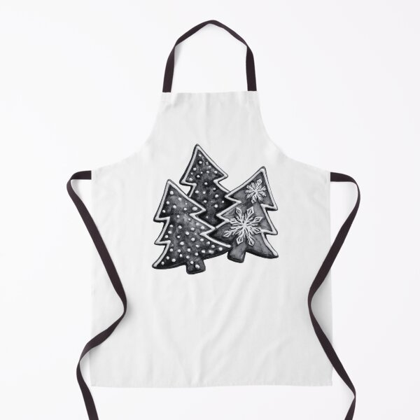 Item preview, Black and White Christmas tree cookies designed and sold by olenapetol.