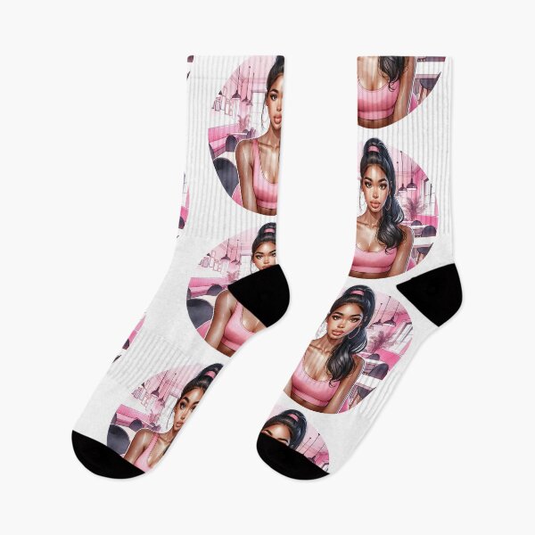 Item preview, Black Fashion Girl, Pink Glamour Aesthetic, Sporty Chic designed and sold by GlamourCutieAI.
