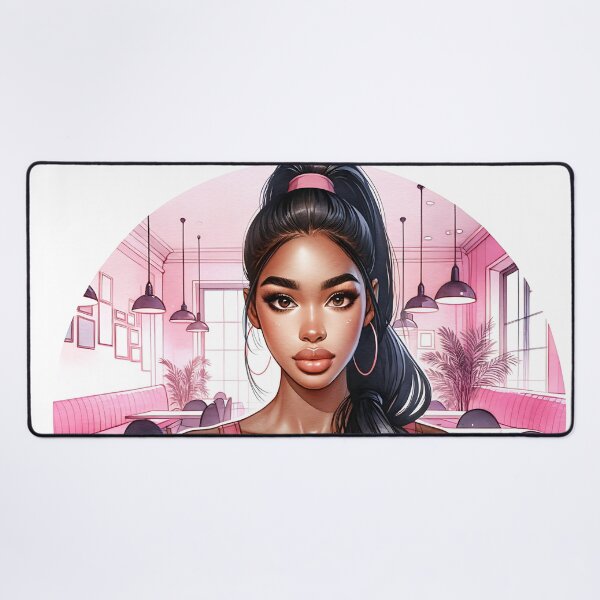 Item preview, Black Fashion Girl, Pink Glamour Aesthetic, Sporty Chic designed and sold by GlamourCutieAI.