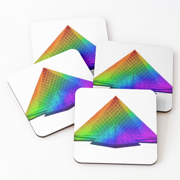 Item preview, Louvre glass pyramid in neon lights designed and sold by sightsmodern.