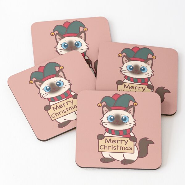 Item preview, Merry Christmas with Kawaii Ragdoll Cat designed and sold by BGMeYou.