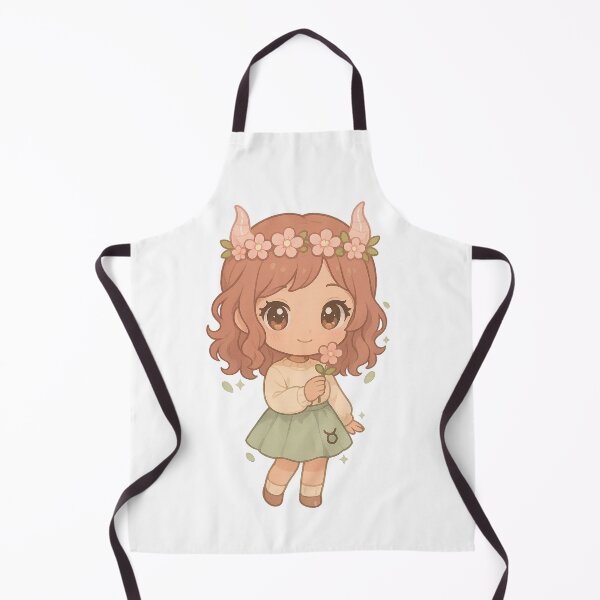Item preview, Taurus Chibi Girl | Cute Zodiac Art | Cute Taurus Astrology Design | Astrology designed and sold by HerDreamCodes.