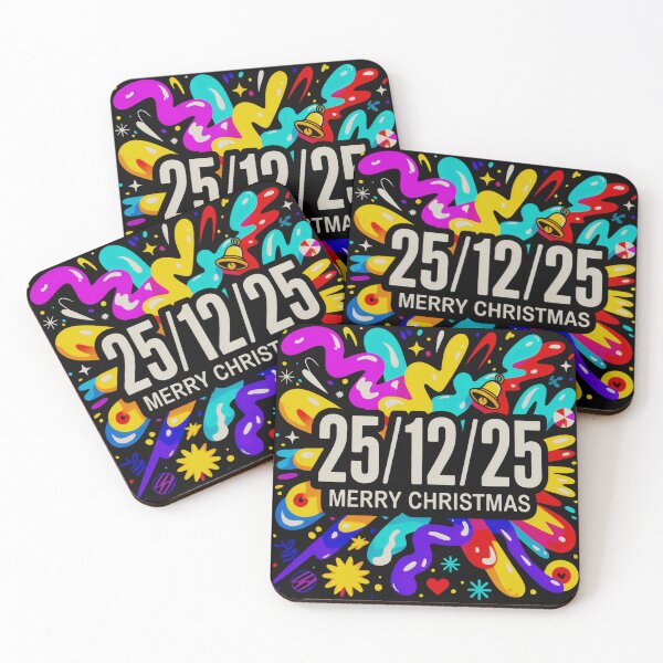 Item preview, Merry Christmas 25 12 25 Colorful Festive Explosion Design designed and sold by SplashTastic.