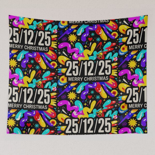 Item preview, Merry Christmas 25 12 25 Colorful Festive Explosion Design designed and sold by SplashTastic.