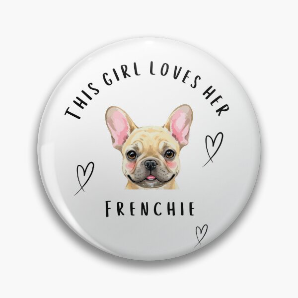 Item preview, This Girl Loves Her Frenchie - Black Text designed and sold by AndysTeeShop.