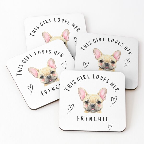 Item preview, This Girl Loves Her Frenchie - Black Text designed and sold by AndysTeeShop.