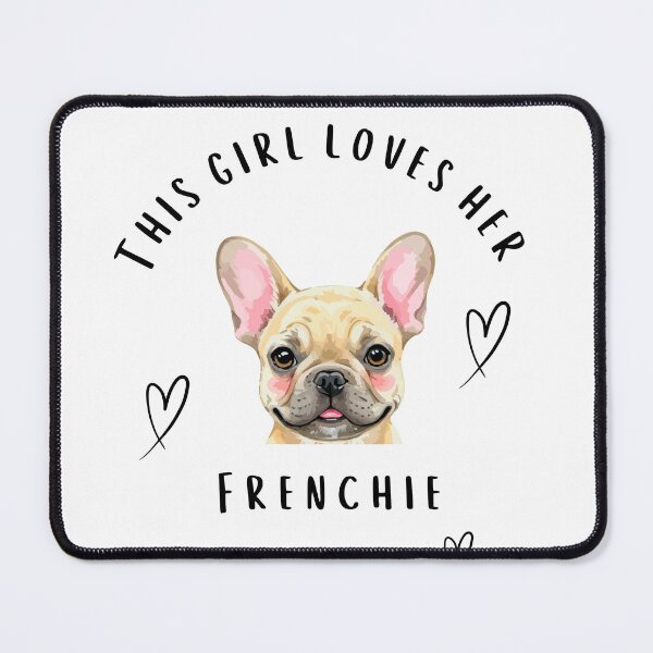 Item preview, This Girl Loves Her Frenchie - Black Text designed and sold by AndysTeeShop.
