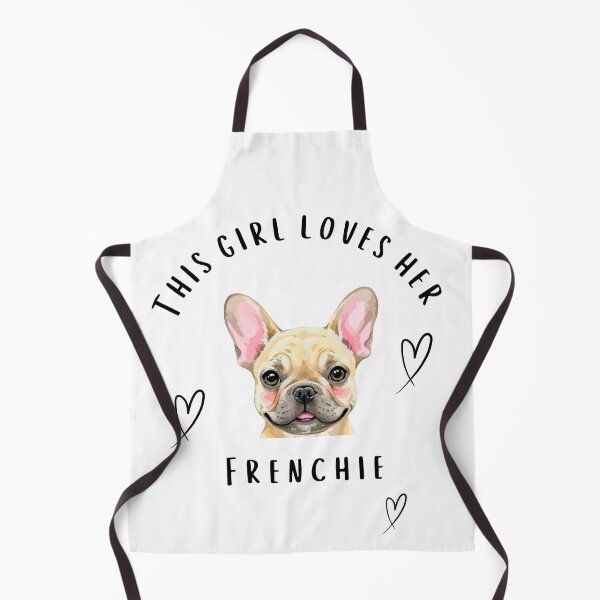 Item preview, This Girl Loves Her Frenchie - Black Text designed and sold by AndysTeeShop.