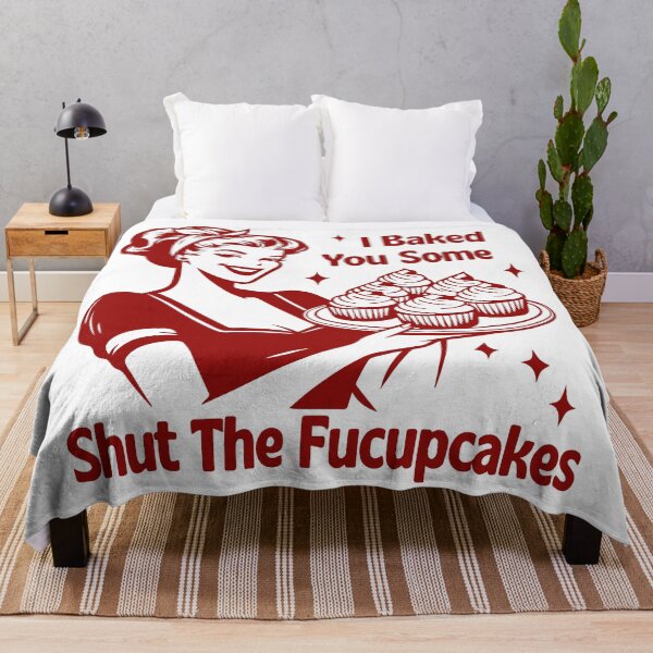 Item preview, Shut The Fucupcakes, Vintage Retro Housewife, Funny Sarcastic Humor, Baking Gift for Bakers, Baker Gift designed and sold by toongstudio.
