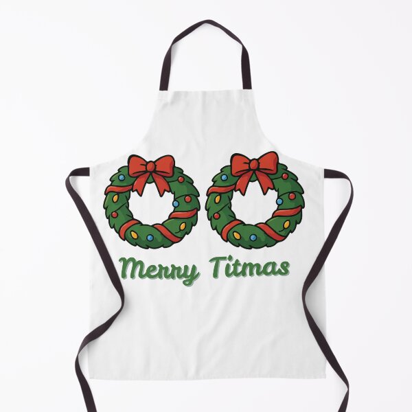 Item preview, Merry Titmas – Funny Christmas Wreath Chest Humor Shirt designed and sold by RollForDesignCo.