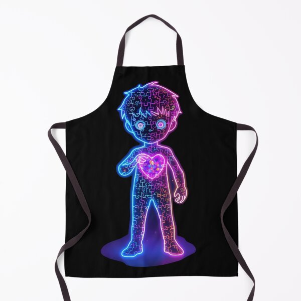 Item preview, Neon Puzzle Kid – Futuristic Street Pop Art Character designed and sold by PLUSHIWORLDtm.