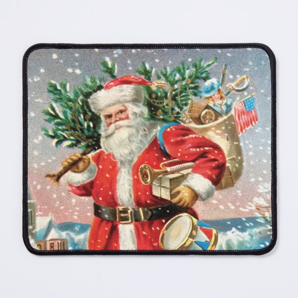 Item preview, SANTA AND TOYS VINTAGE ART designed and sold by MarkedArtPrints.