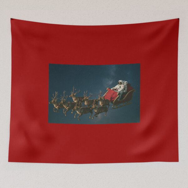 Item preview, Astronaut Flying Santa's Sleigh designed and sold by Halifaxartguy.