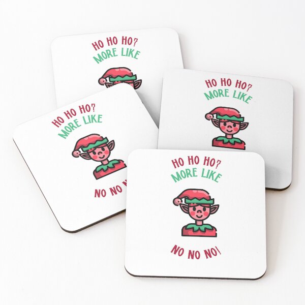 Artikelvorschau, Ho ho ho? Eher nein, nein, nein! Lustiges Weihnachtselfen-Design entworfen und verkauft von TalkTee Me.