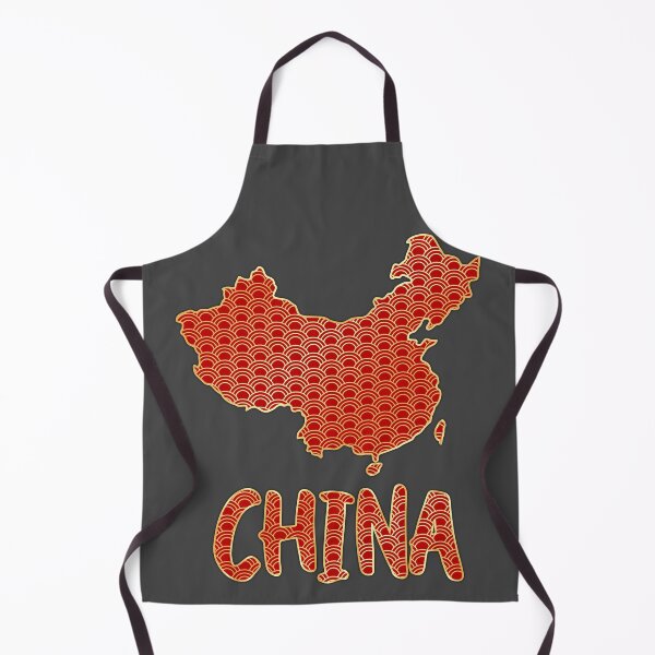 Item preview, China Heritage Map, Red & Gold Wave Art designed and sold by mashmosh.