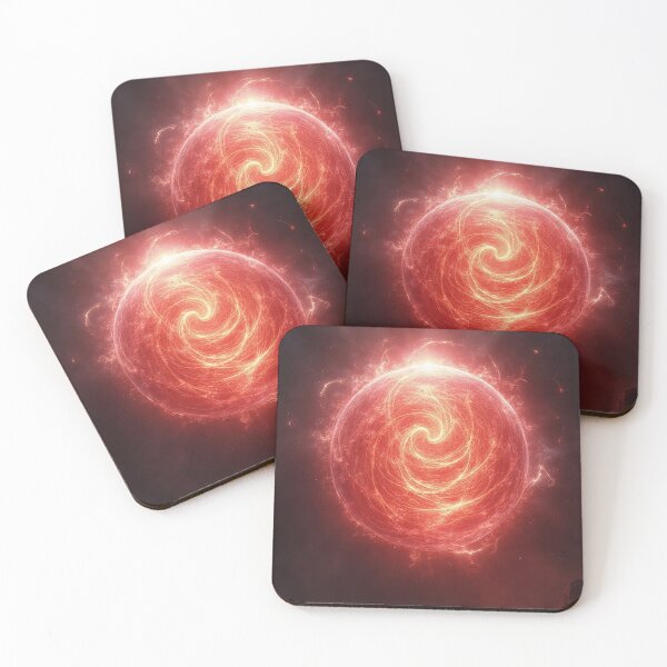 Item preview, Mystical Red & White Energy Orb – Spiritual Balance Aura Design designed and sold by OhmAuraArt.